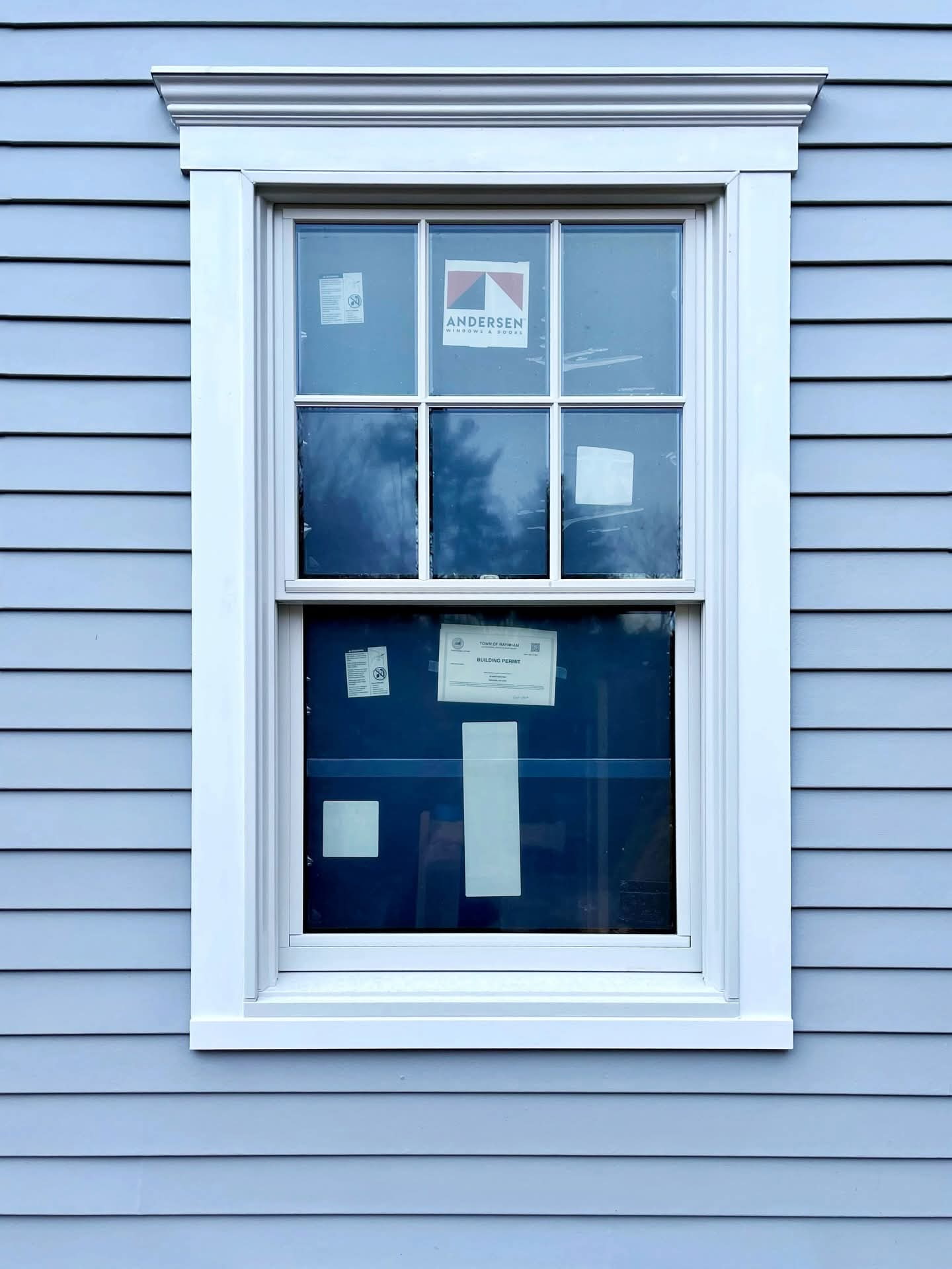 Custom window framing in a residential renovation
